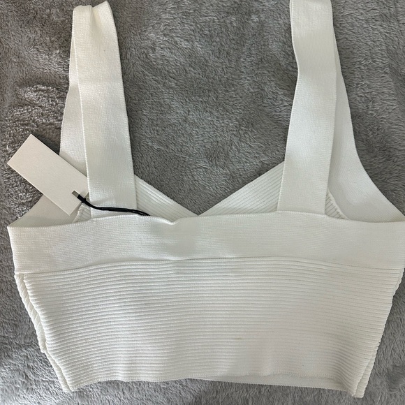 white ribbed crop top Babaton brand from Artizia size XS - Picture 2 of 3